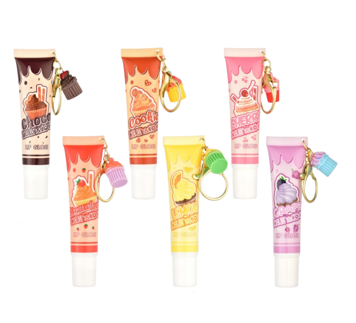 Dessert Lip Gloss Keychain – Cute Glossy Lip Shine