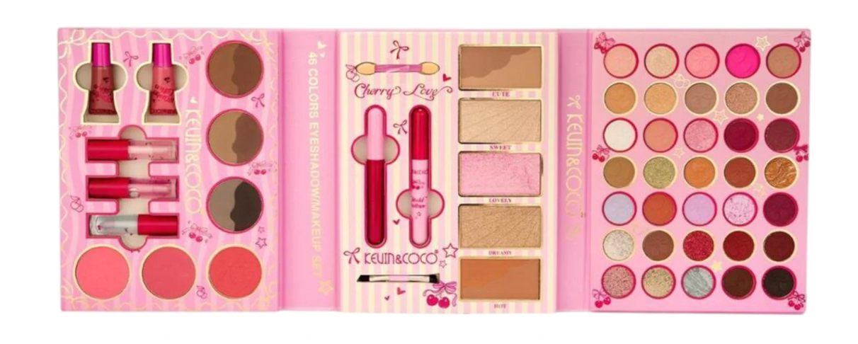 ✨Kevin & Coco Cherry Story Eyeshadow Makeup Set – 46 colors ✨💖