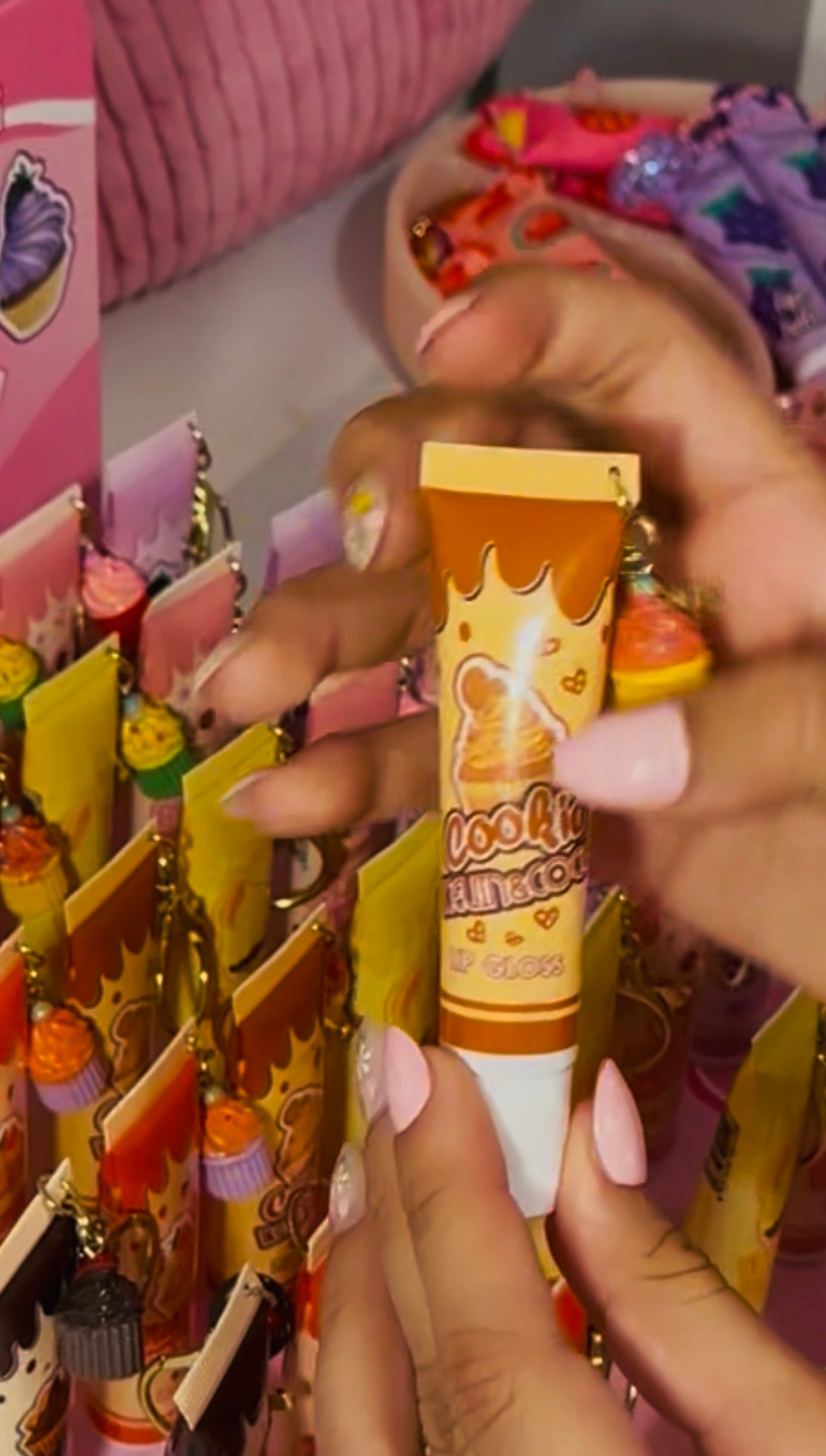Dessert Lip Gloss Keychain – Cute Glossy Lip Shine